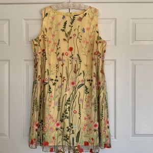 Tahari embroidered dress